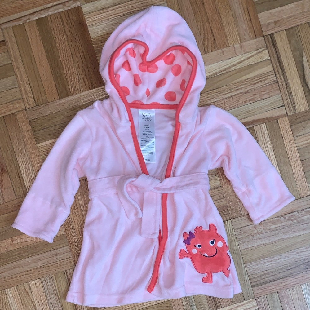 Carter's EUC Towel Robe Hooded Baby Size O-9M
